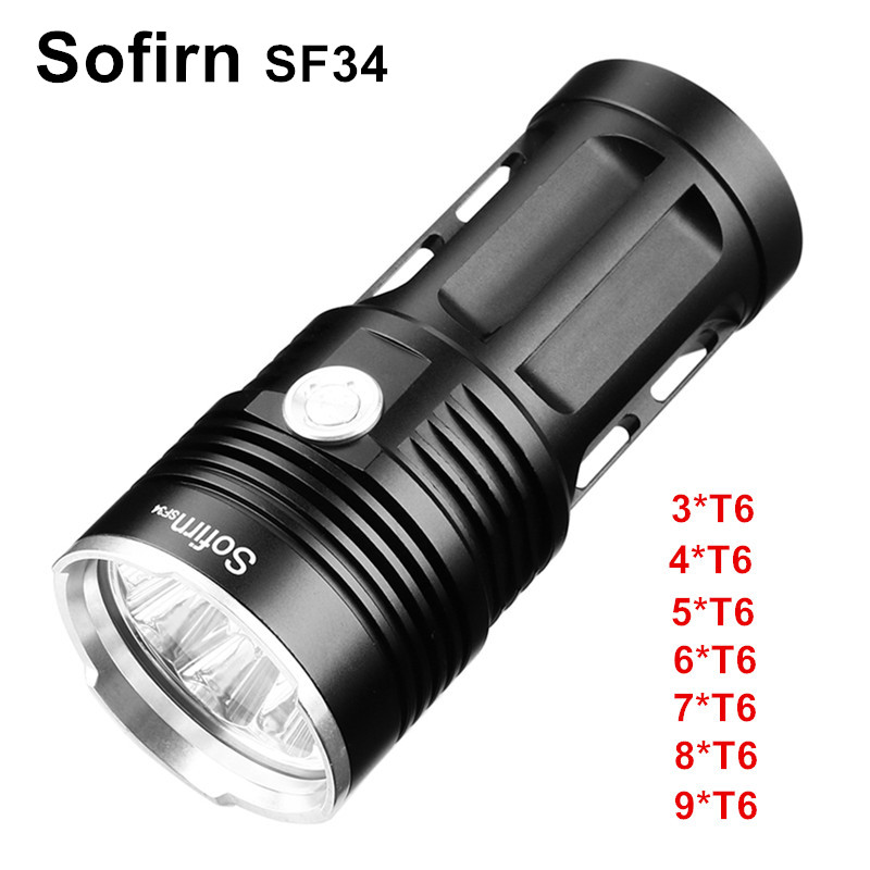 Sofirn SF34 Моќни LED Светилка 3000LM Кри LED Светилка Светлина 18650 Тактички Светлото 5 Начини Linterna Пренослива Светилка Светлина