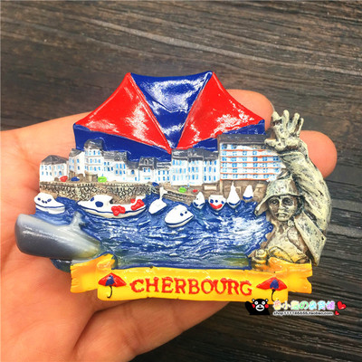 BABELEMI Нова Франција Cherbourg Фрижидер Магнет за Патување во Туристичките Сувенири Фрижидер Порака Објавена Налепници