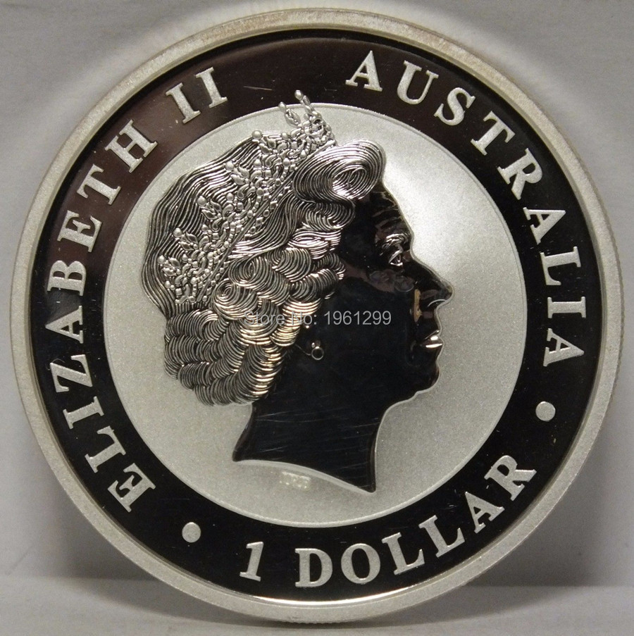 До 2015 - Стр Австралиската Перт Нане дивиот свет на Животните Монета 1 Троја Оз .999 Сребрена Монета $ 1 Долар Австралија