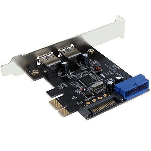 Новиот USB 3.0 Супер Брзина 2-Порта PCI-E PCI Express 19-pin USB3.0 15-pin SATA Конектор
