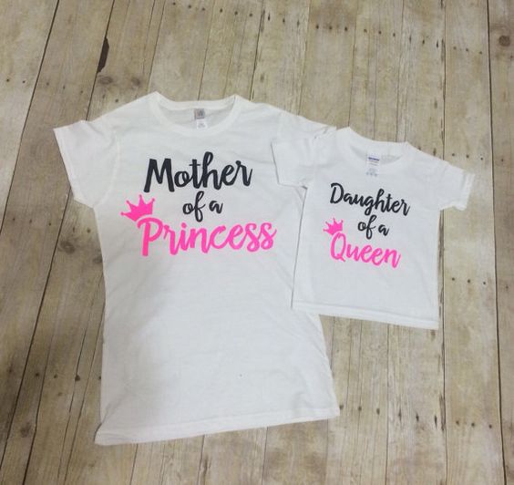 2018 ново семејство појавување на Т кошула девојки ќерка mummy мајка Кралицата Принцеза Писмо Злато семејство matchiong Т кошула облека