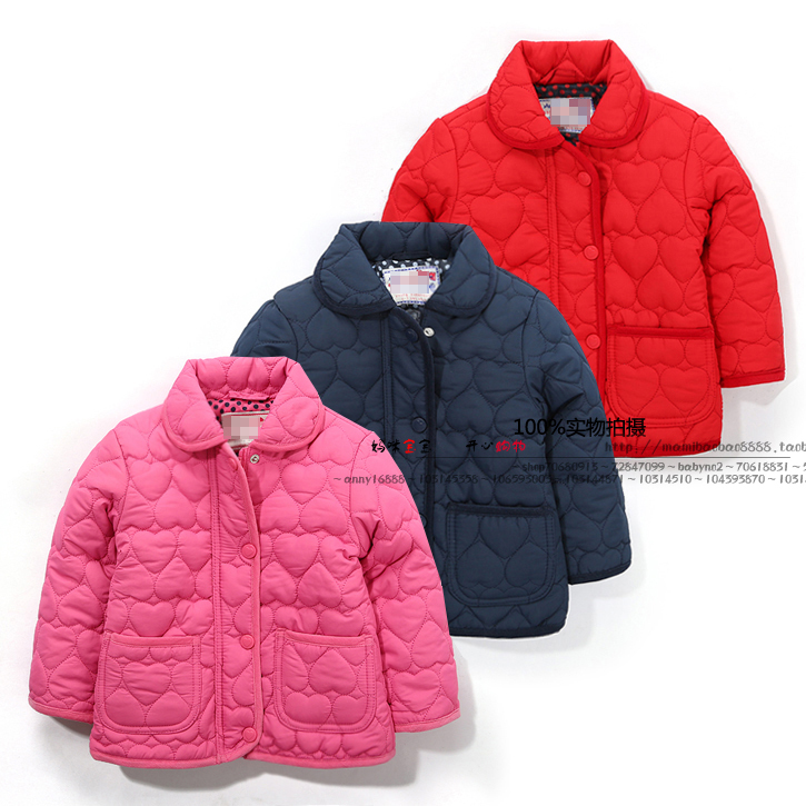 нови 2017 есен зима деца јакни деца облека девојки грб дете секојдневен памук Outwear бебе извезени јакна јакна