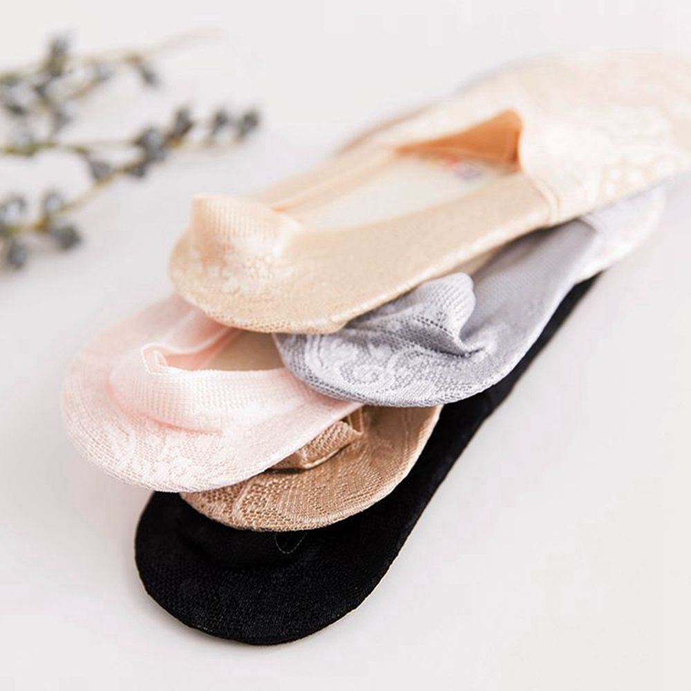 1 Пар Мода Жените Лето Стил Чипка Цвет Краток Sock Девојки Antiskid Невидливи Глуждот Чорапи 2018
