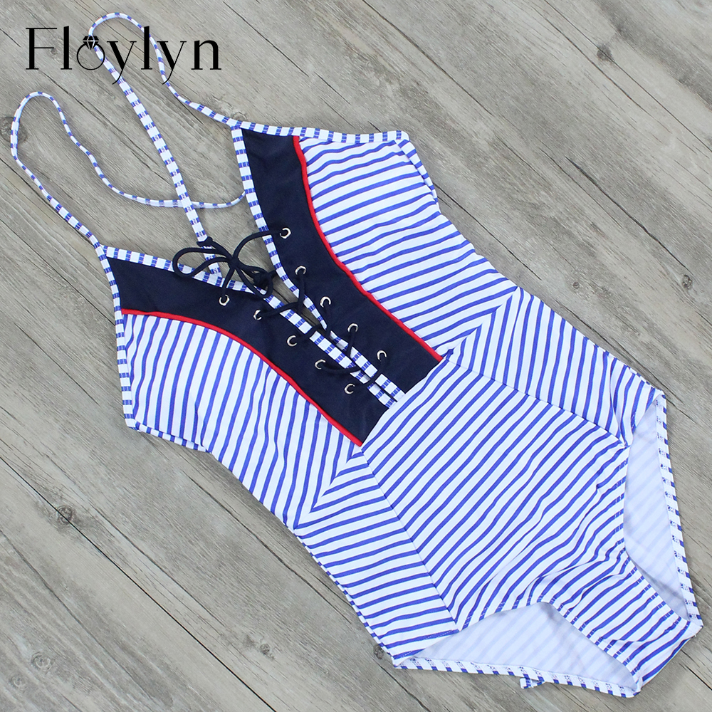 Floylyn Секси Еден-Парче Костим За Капење Шупливи Надвор Бански Жените Monokini Bodysuit Гроздобер Костим За Капење Beachwear