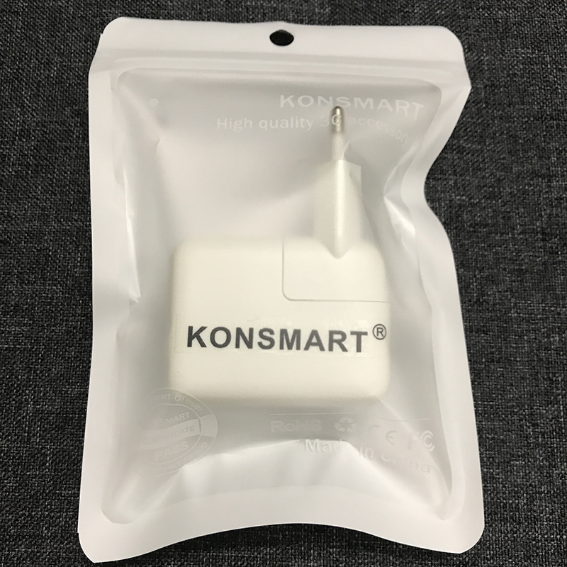 Konsmart 10W 2.1 Двојна USB Адаптер ЕУ Ѕид Мобилни PhoneTravel Полнач за iPhone 7 6 6S Плус Samsung iPad Таблет Брзо