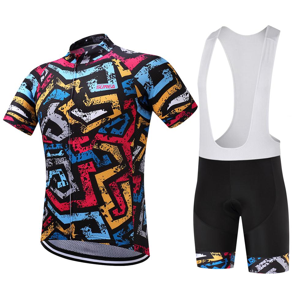 Полиестер Нова Про тим Велосипедизам Џерси Постави Велосипед Облека Ropa Ciclismo Дише Кратко Sleeve велосипедизам облека Со 9D Подлога