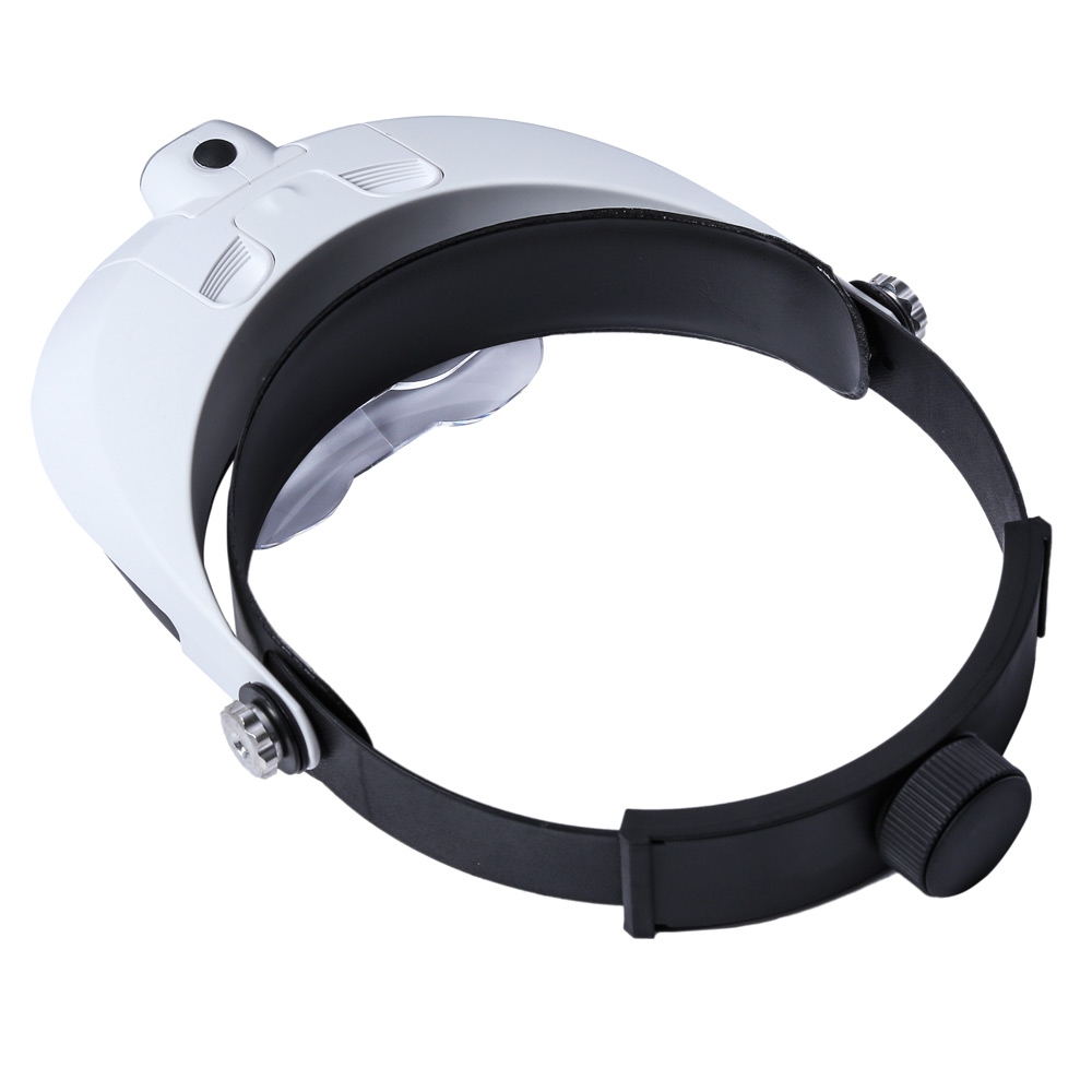 Прилагодливи Headband 5Lens Двоглед Зголемувачот led Накит Поправка Читање лупа Зголемувачот Loupe ПММА Оптичка Леќа
