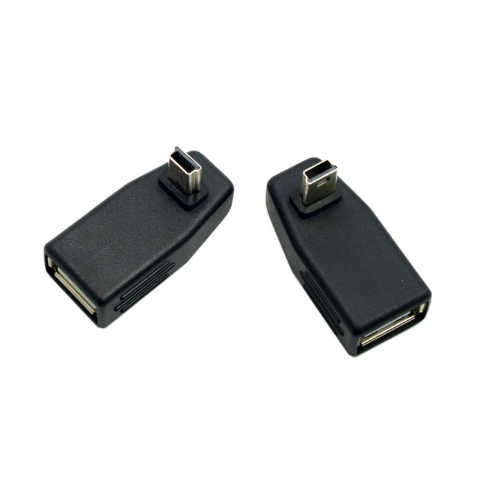 2 парчиња 90 Степен До & Долу Десно Аглеста Мини USB Тип Б на USB Женски OTG Адаптерот за Таблет Адаптер