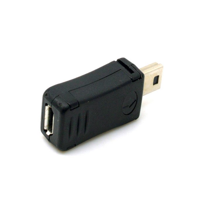2 парчиња Мини USB Машки да Micro USB 5pin Женски & Мини Женски Micro Машки Продолжување Адаптер адаптер Црна,Бесплатен
