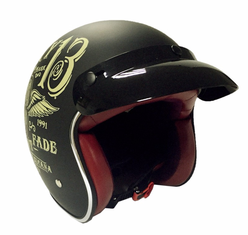 Топла продажба ! среќа 13 ЏЕТ шлем мотоцикл шлемови torc ретро скутер шлем гроздобер отворен лице шлемови за хеликоптер велосипеди