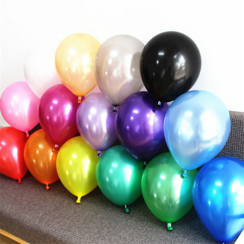 Црна Балони 10pcs/многу 12inch Латекс Балон за 2,8 g Хелиум Воздух Топката Надувување Роденден Декорација Балон Свадба Материјали