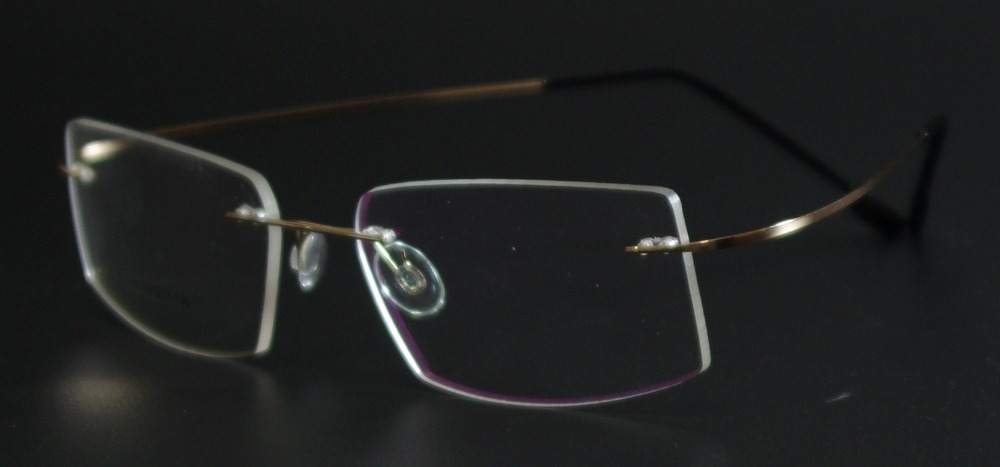 Моден Супер Flex и мала Меморија Титаниум Rimless Наочари Рамки За Myopia Леќи за Очила за Читање