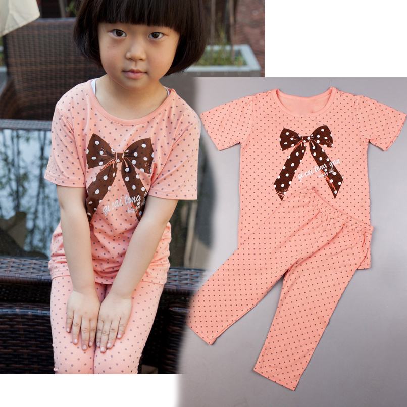 Деца Лето Pajama Поставува Кратки Ракави Девојки Sleepwear Секојдневен Добар Квалитет Деца Pajama Поставува Девојки Облека Поставува Vestidos Infantils