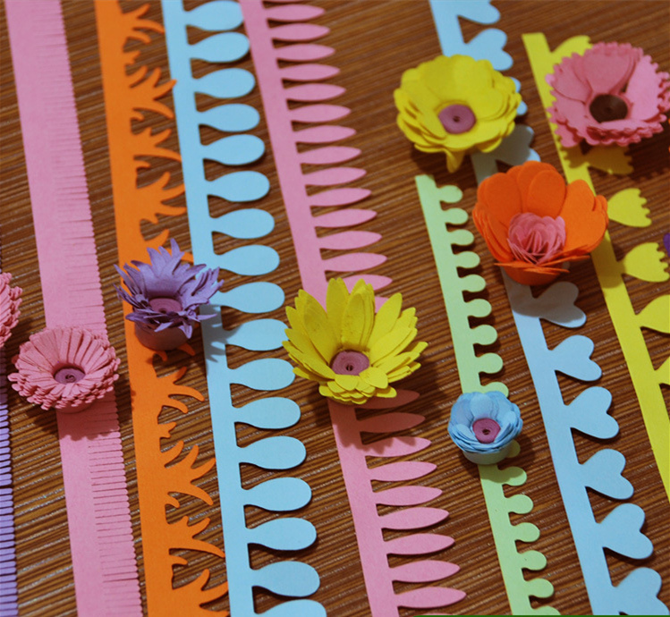 252pcs Paper Quilling цвеќиња ленти мешани различен тип Papercraft материјал рачно изработени уметноста на хартија Должина