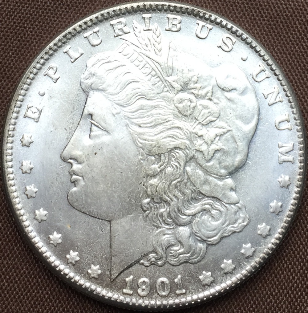 Сад 1901 Година Cupronickel Сребро Позлатен Морган Еден Долар Копија Монети