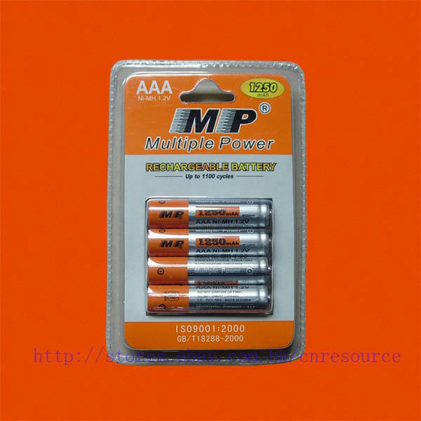 4 X AAA 1250mAh Батерија Ni-Мз Батерии 1.2 V НФ