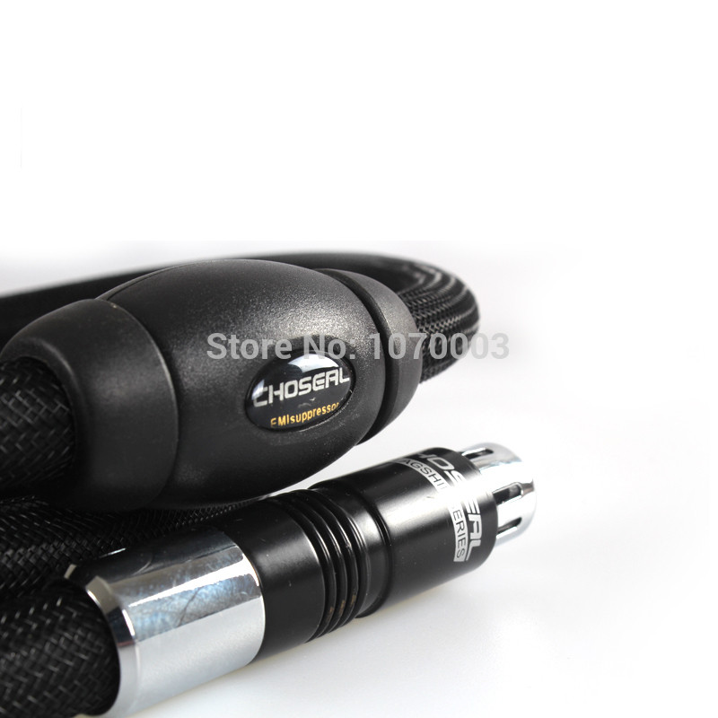 Choseal ББ-5605 топ класа квалитет 6N OCC audiophile 24K позлатени машки и женски XLR кабел 1m (пар) со