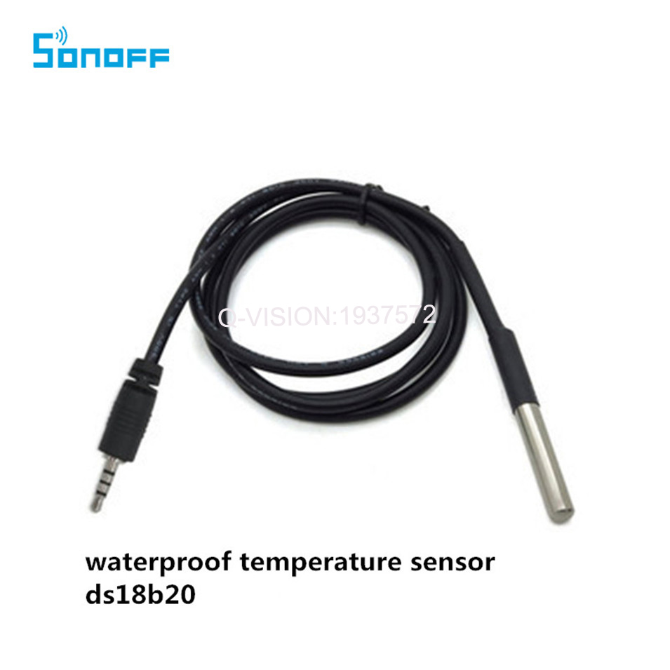 Sonoff Водоотпорен DS18B20 Нерѓосувачки Челик Температурна Сонда Сензор за Мерење Спектар -55 - +125 за Sonoff TH 10/16A Smart Префрлате