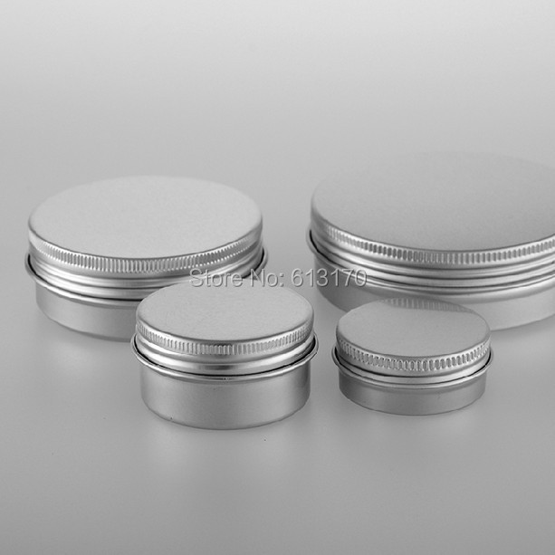 20pcs 15g,30g,60g,100g Празни алуминиум крем тегли со завртка капак,козметички случај тегла,Алуминиум tins, алуминиум