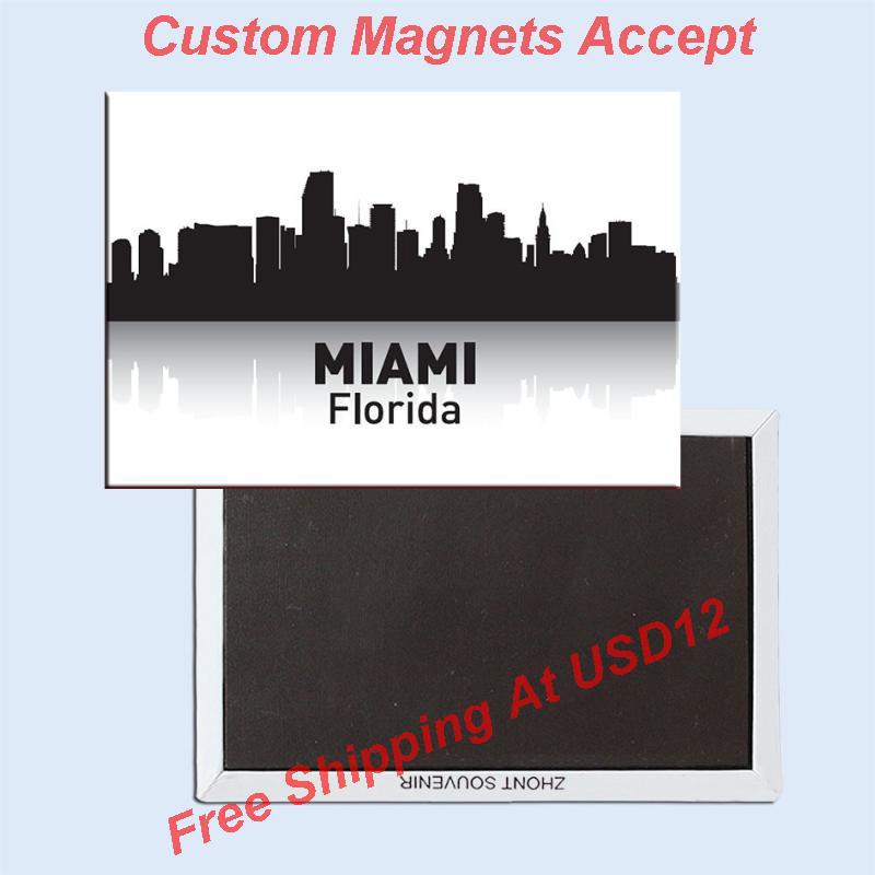 САД Патување Магнети Подароци 78*54*3мм Флорида, Мајами Сувенири Фрижидер Магнети 20278