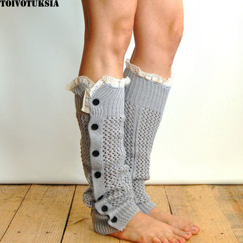 TOIVOTUKSIA Чипка Нога Warmers за Жените се Подигне Ракави со Женска Чипка се Подигне Чорапи
