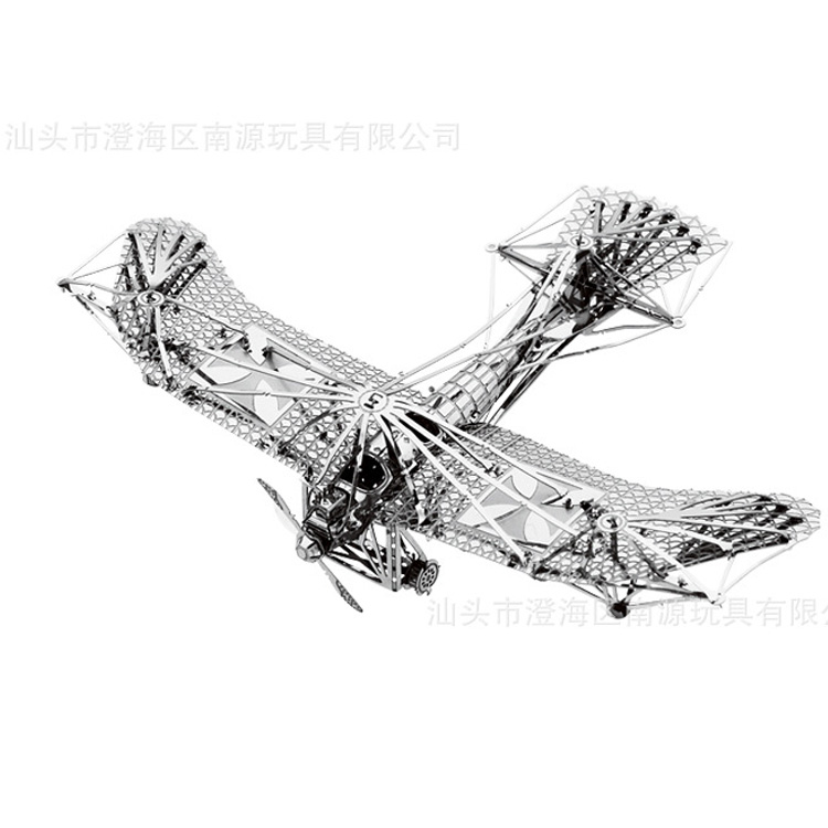 HK NanYuan Метал Светот 3D Метал Загатка Австрија Etrich Rumpler Taube Авион DIY 3Д Ласерски Сече Модели Сложувалка Играчки