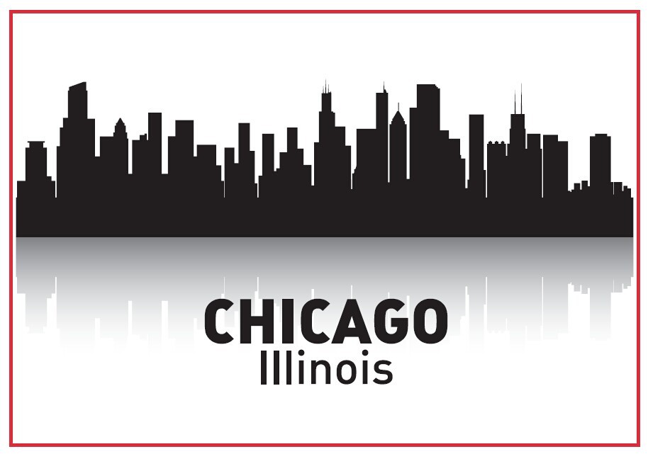Илиноис Чикаго Панорама Фрижидер Магнети 20268