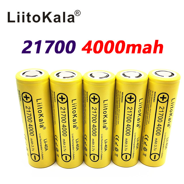 6pcs Lii-40A LiitoKala 21700 4000mah Батеријата 3.7 V 40A Li-Ni за Електронска Цигара Mod / Комплет 3.7 V 30A моќ 5C