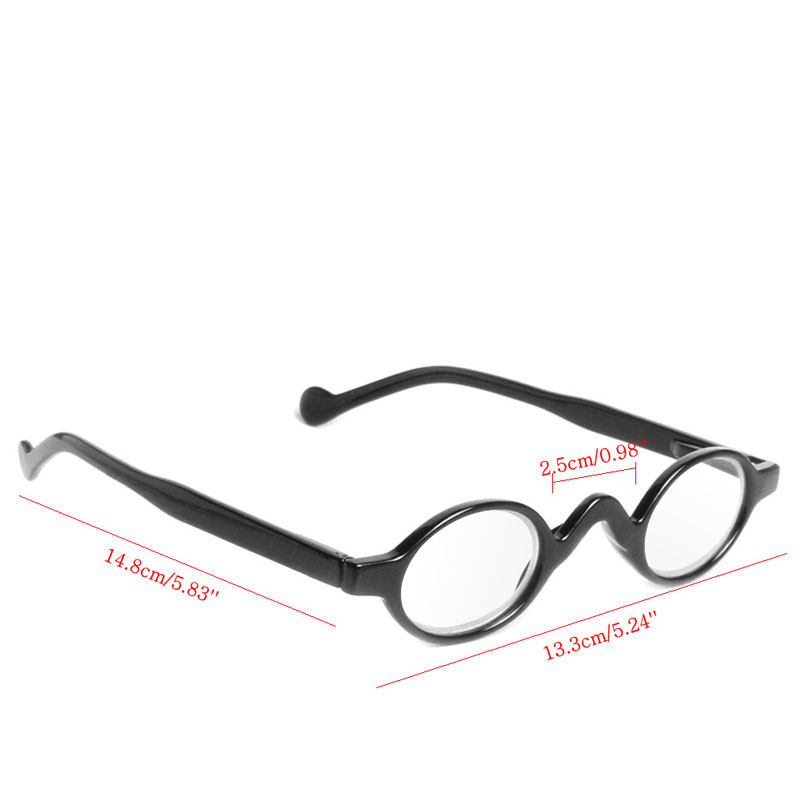 Ретро Гроздобер Мини Мал Круг Рамка Мажите Женска Читатели Читање Очила