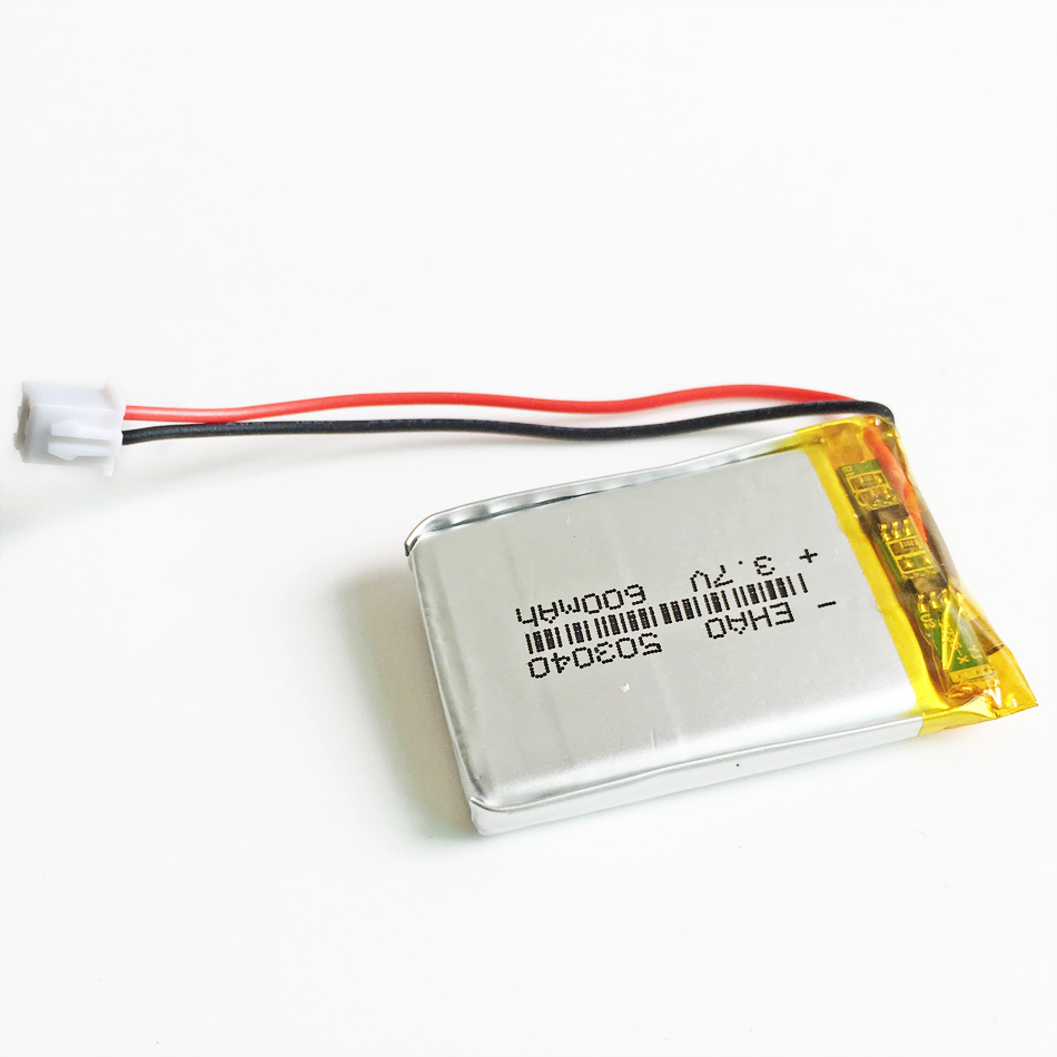 3.7 V 600mAh батеријата JST XH 2.54 mm 2pin конектор 503040 Литиум Полимер Батерија За Mp3 DVD Камера bluetooth GPS