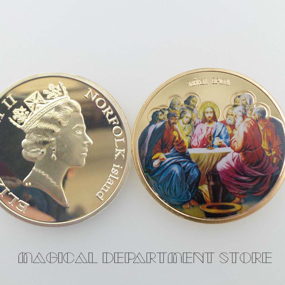 Исус Спомен Метална Паричка 999.9 Златна Фолија Сувенири Монети Човековите Колекција Метал Занаети Златници
