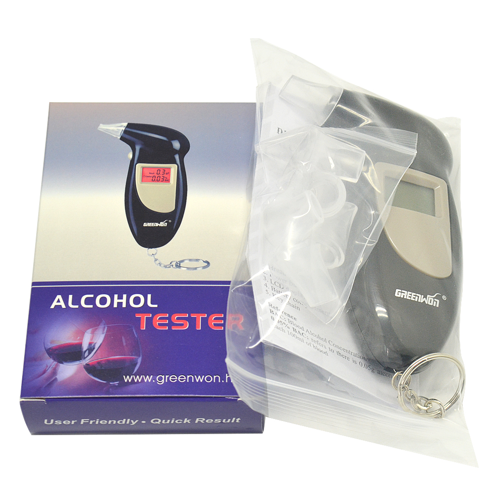Мода и преносни дигитални keychain алкохол тестер или breathalyser со осветлување трговија на големо ABT-68S