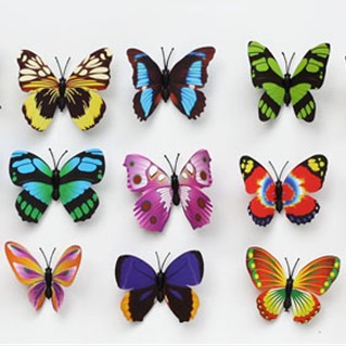 6cm Убава Пеперутка Фрижидер Магнети Симпатична Пеперутка Иглички Свадба Фаворизира 100pcs/многу FM013