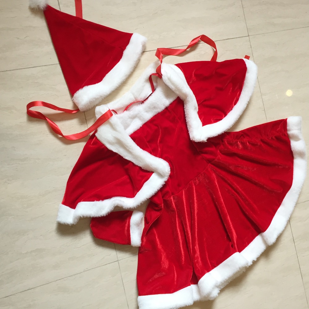 Симпатична Божиќ облечи костими Мис Дедо Мраз Костим Слатка Дедо мраз Облечи