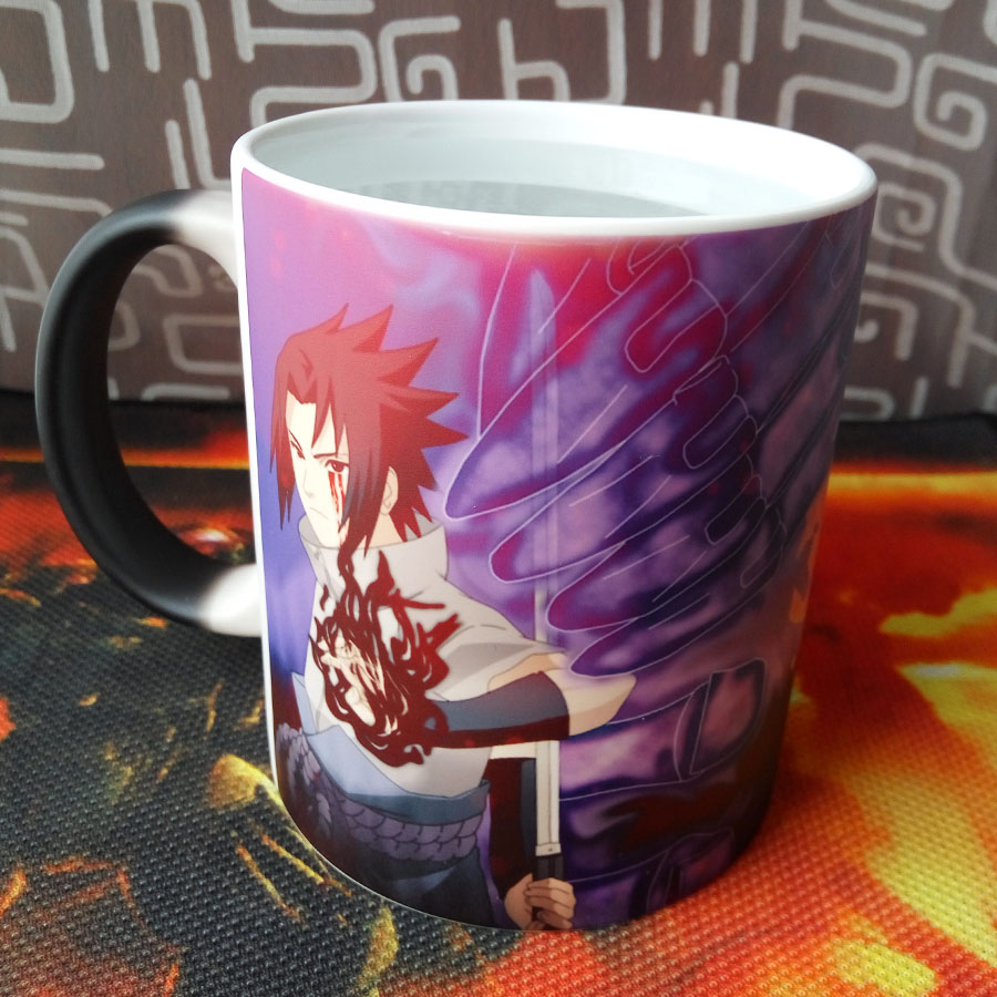 Наруто кригла Sasuke vs Itachi Uchiha Топлина Температура Чувствителни Боја се Менува Кафе Чај Кригла Купот најдобриот