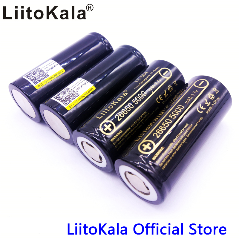 3pcs HK LiitoKala lii-50A 26650 5000mah литиум батерија 3.7 V 5000mAh 26650 батерија на погоден за НОВИ flashligh