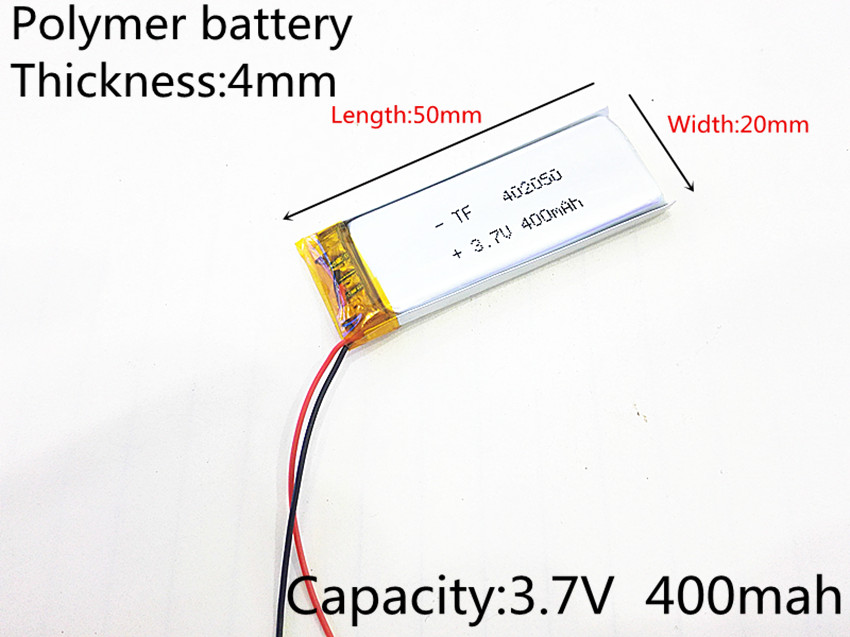 3.7 V 400mAh 402050 Литиум Полимер Li-Po li ion Батерија на клетките За Mp3 MP4 MP5 GPS PSP мобилни bluetooth