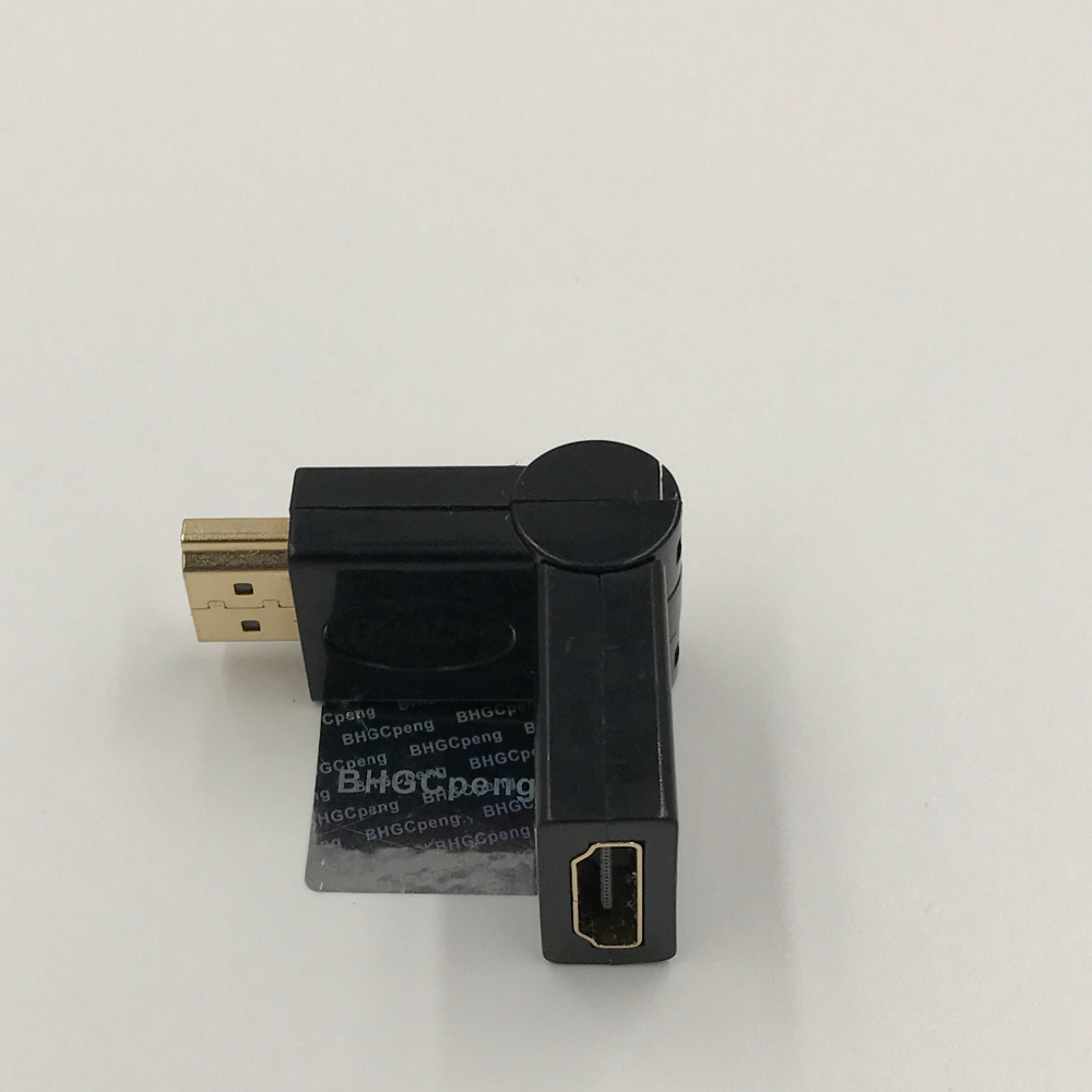 Ротирачки HDMI Конектор Машки да се Женски Конвертор Лево 90 Степен Или Десно за 90 степени Обновлив Адаптер Злато Позлатен