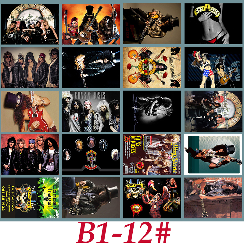 Б1-12# Guns N' roses Класичен Серија налепница 20/еез ПВЦ Налепница Патнички Куфер Велосипед Телефон Лизгачки Плоча Графити Стил