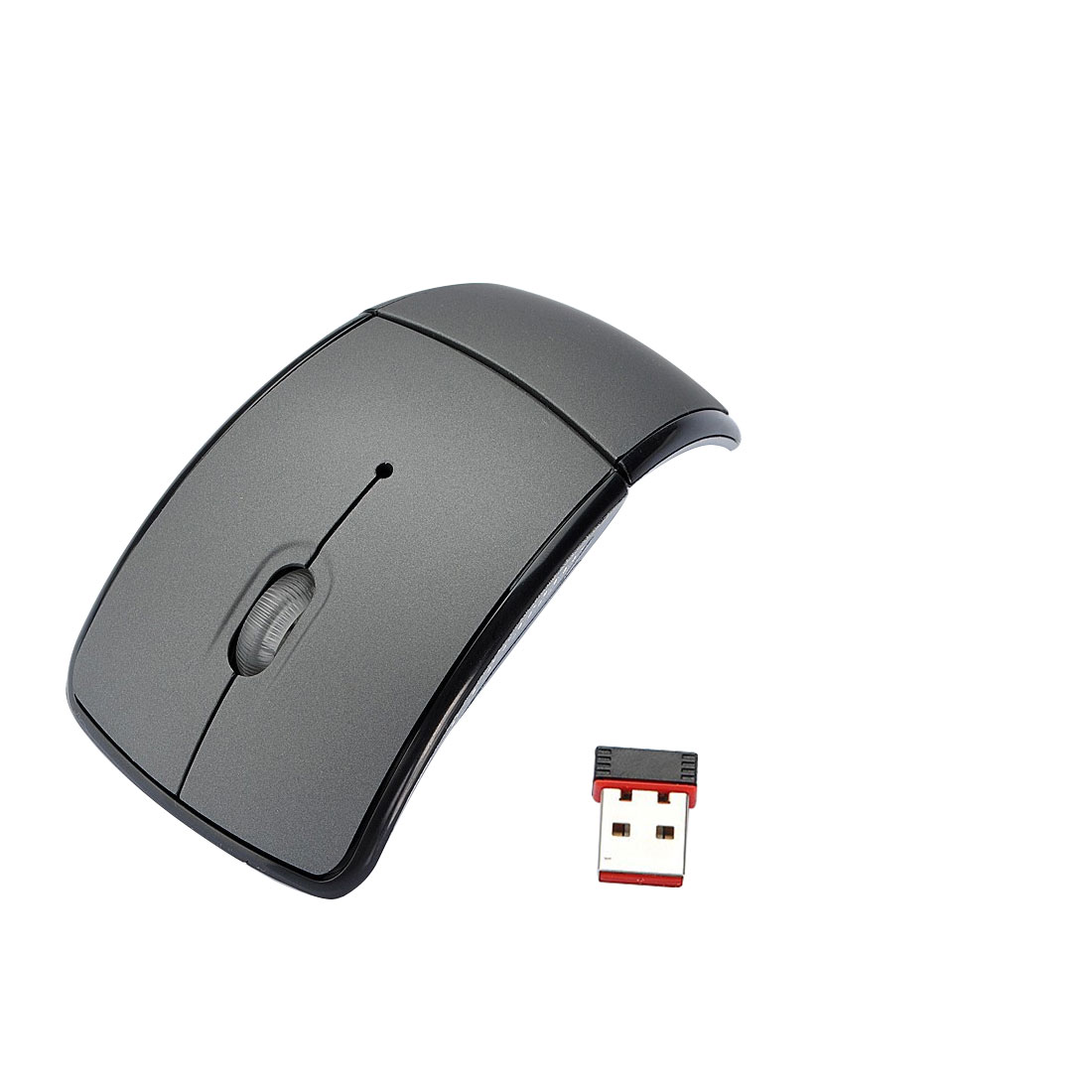 Etmakit Ultrathin Виткање Безжично Глувче за КОМПЈУТЕР Лаптоп Компјутер Мини USB 2.4 Ghz Свитлива