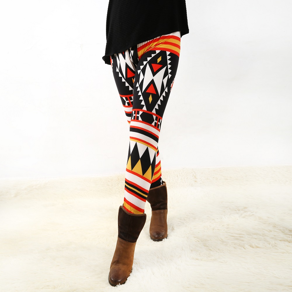 950fashion женска bottoms високо еластична панталони capris удобно плус leggings американски стил популарна печати бесплатен