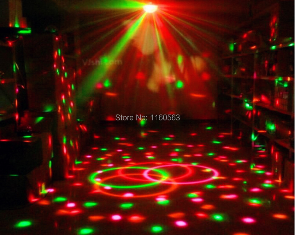 Прекрасен Магија DJ Ласерски LED Боја Промена RGB Фаза Светла Кристална Топка Ефект Светлина Партија Паб mp3 USB Диск за Далечинска Контрола
