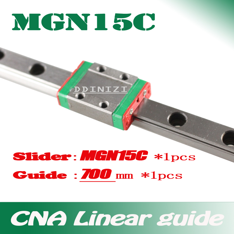 15mm Линеарна Водич MGN15 700 мм линеарна железнички начин + MGN15C Долго линеарна превоз за CNC X Y Z Оската Бесплатен