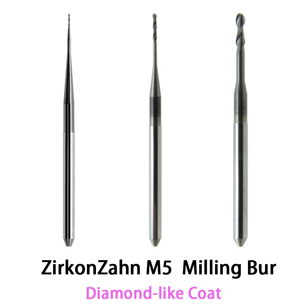 ZirkonZahn CADCAM 3мм месо тело Мелничката Bur со DLC Грб Компатибилен со M5, М3