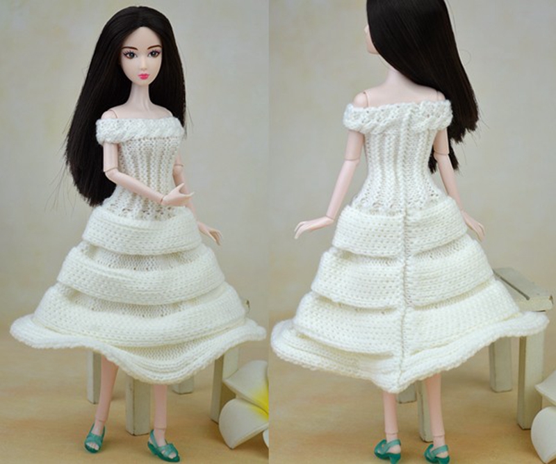 Рачно изработени Кукла Додатоци Партија венчаница Плетење Џемпер Облека За Барби Кукла Куќа Облека За 1/6 BJD Кукла