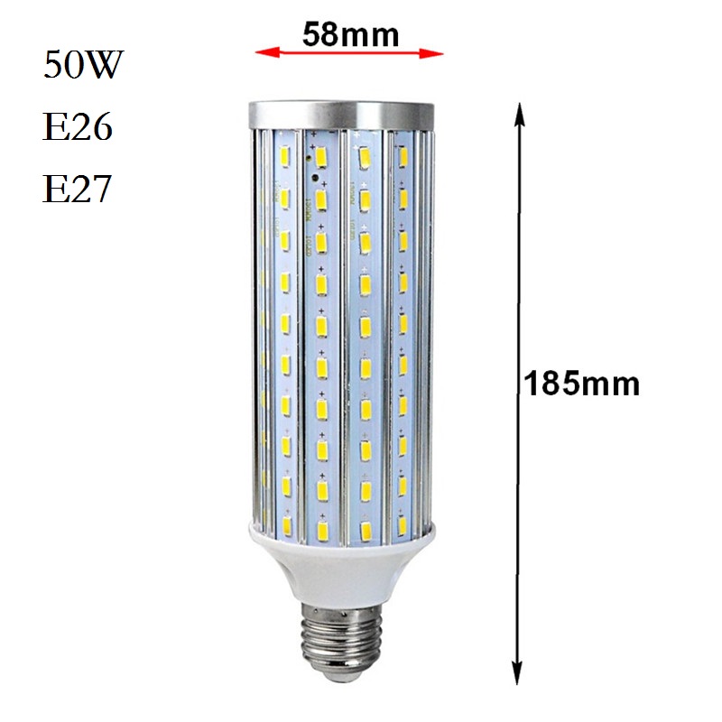 Lampadas 5730 SMD LED Светилка E27 E26 E39 E40 12W 18W 25W 30W 45W 50W 60W 80W AC 110V 220V Светла Led светилки Висока