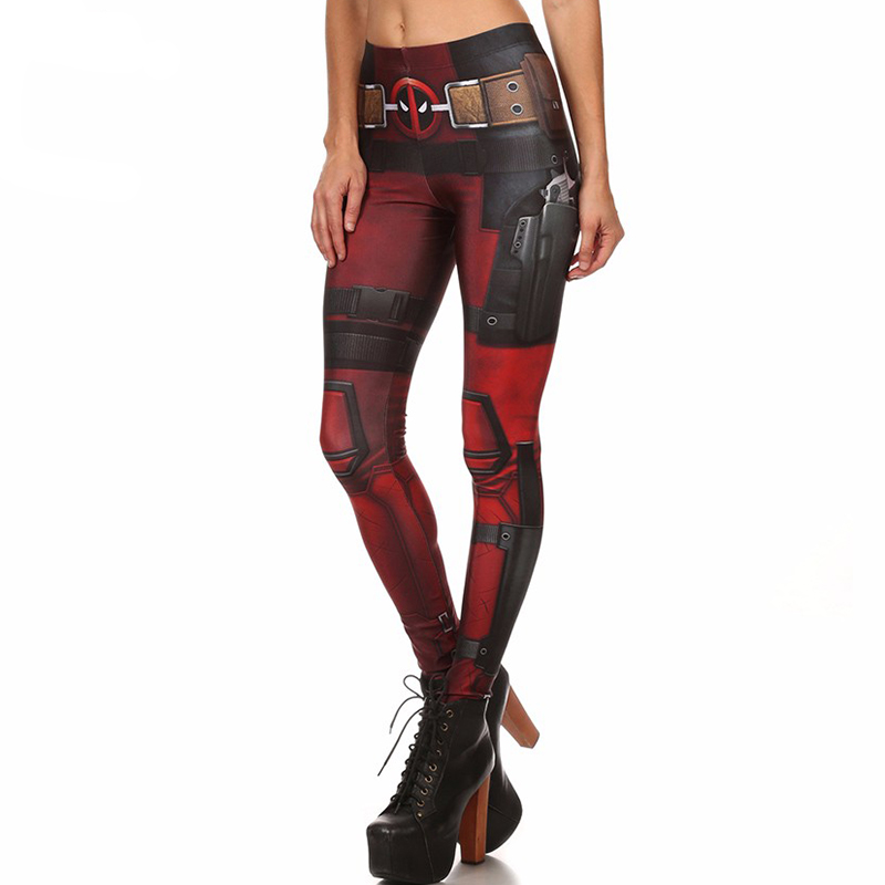 Нова Мода Секси Жени leggings Супер Херој Deadpool Leggings 3d Дигитална Печатени legging Жена Панталони Плус големина