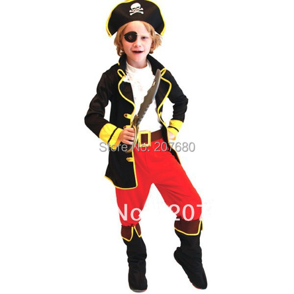 Деца Пиратски Капетан Кука Момчиња Фенси Облека Костим