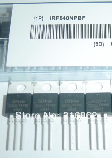 IRF540N IRF540 F540 MOSFET 33A/100V 20PCS/МНОГУ Бесплатен Превозот на Електронски Компоненти за полнење