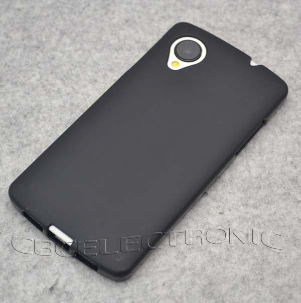 Новата Црна боја TPU мат Гел за кожата случај покритие за LG Nexus 5 Бесплатен превозот